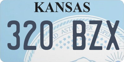 KS license plate 320BZX