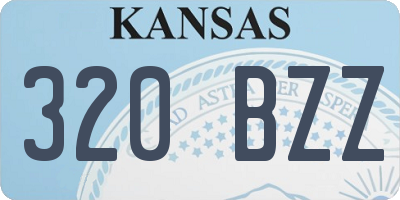 KS license plate 320BZZ