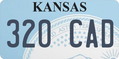KS license plate 320CAD
