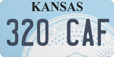 KS license plate 320CAF
