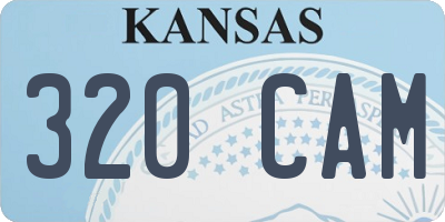 KS license plate 320CAM