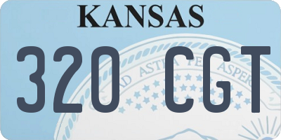KS license plate 320CGT
