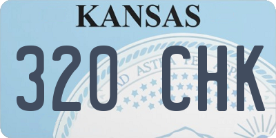 KS license plate 320CHK