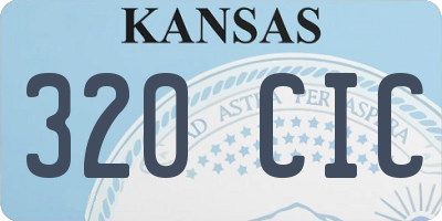 KS license plate 320CIC
