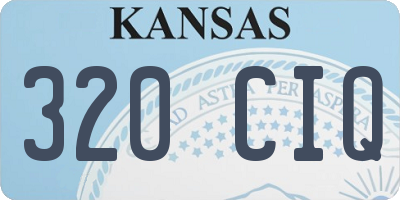 KS license plate 320CIQ