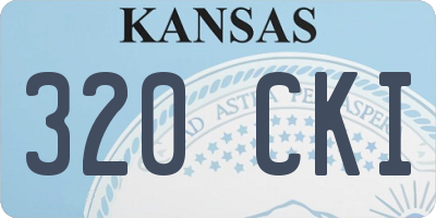 KS license plate 320CKI