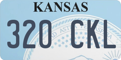 KS license plate 320CKL