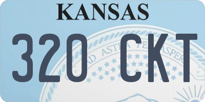 KS license plate 320CKT