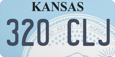 KS license plate 320CLJ