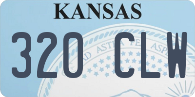 KS license plate 320CLW
