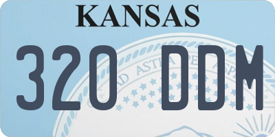 KS license plate 320DDM