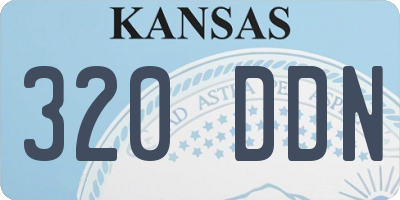 KS license plate 320DDN