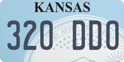 KS license plate 320DDO