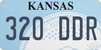 KS license plate 320DDR