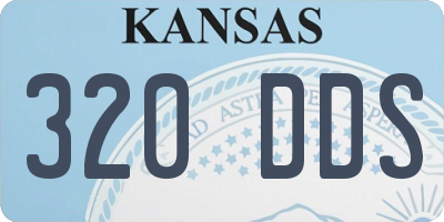KS license plate 320DDS