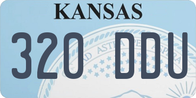 KS license plate 320DDU