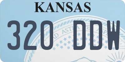 KS license plate 320DDW