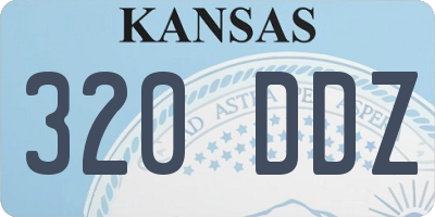 KS license plate 320DDZ