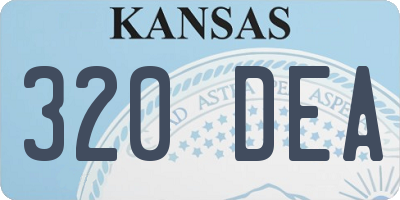 KS license plate 320DEA