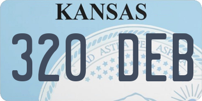 KS license plate 320DEB