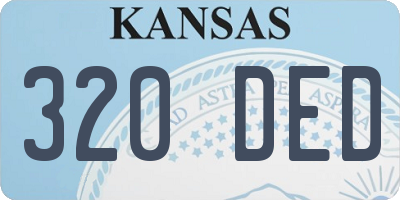 KS license plate 320DED