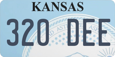 KS license plate 320DEE