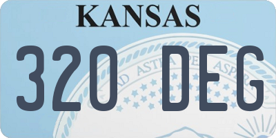 KS license plate 320DEG
