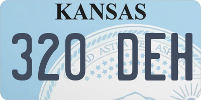 KS license plate 320DEH