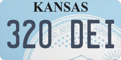 KS license plate 320DEI