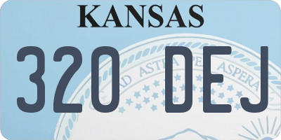 KS license plate 320DEJ