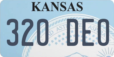 KS license plate 320DEO