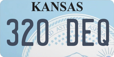 KS license plate 320DEQ