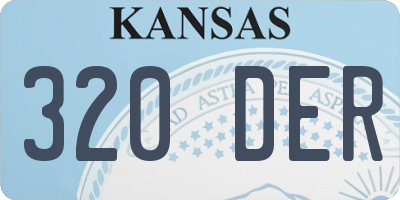 KS license plate 320DER