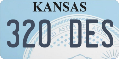 KS license plate 320DES