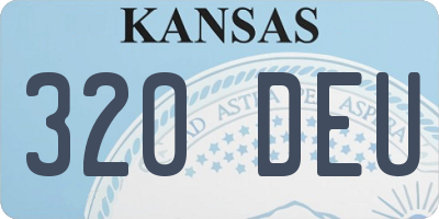 KS license plate 320DEU