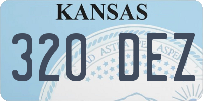 KS license plate 320DEZ
