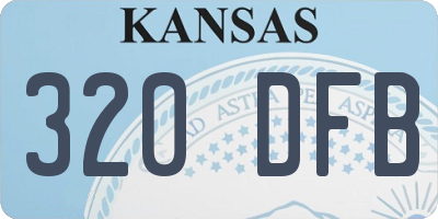 KS license plate 320DFB