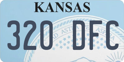 KS license plate 320DFC