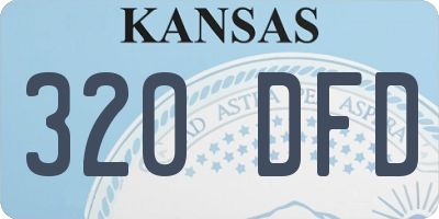 KS license plate 320DFD