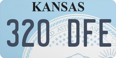 KS license plate 320DFE