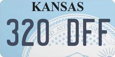 KS license plate 320DFF