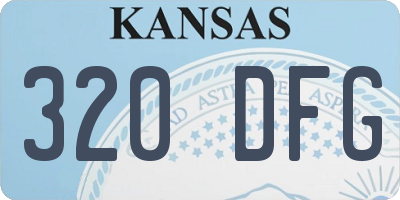 KS license plate 320DFG