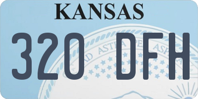 KS license plate 320DFH
