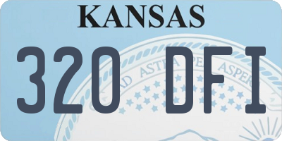 KS license plate 320DFI