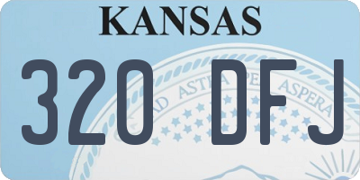 KS license plate 320DFJ