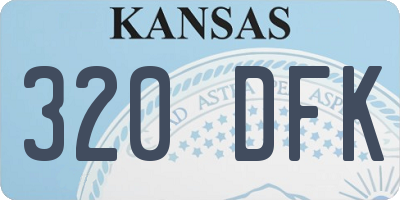 KS license plate 320DFK