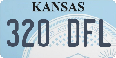 KS license plate 320DFL