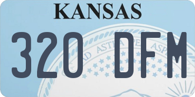 KS license plate 320DFM