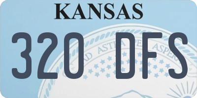 KS license plate 320DFS
