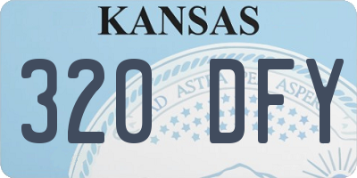 KS license plate 320DFY